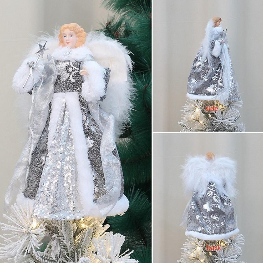 Plush Wings Christmas Tree Topper 2024 Angel Angel Tree Top Star Decorations  Yard Cafe Home