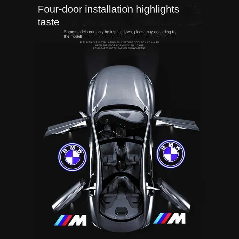 2 Stück LED Auto Tür Willkommenslicht HD Laser Projektorlampe Für BMW M Performance M2 M3 M4 M5 M6 E46 E90 E60 F10 F30 E39 E36 F20 E87