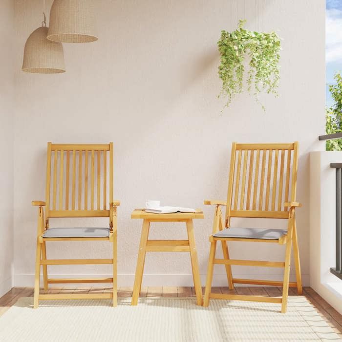 VidaXL Garden Seat Cushions Set of 4 Light Grey 45x45x2cm Square, Seat Cushion, Outdoor Seat Cushion, 847727