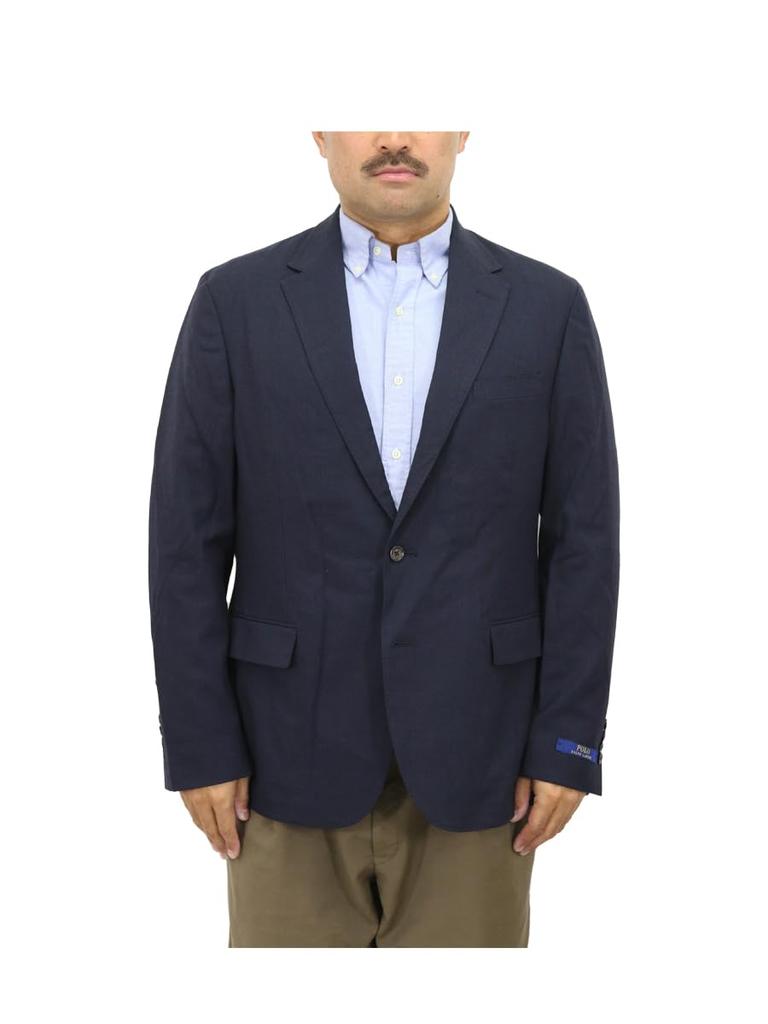 POLO RALPH LAUREN Wool Blend Regular Size Navy Men's Two-Button Blazer, Length, 42R, (Product Code 01010036)