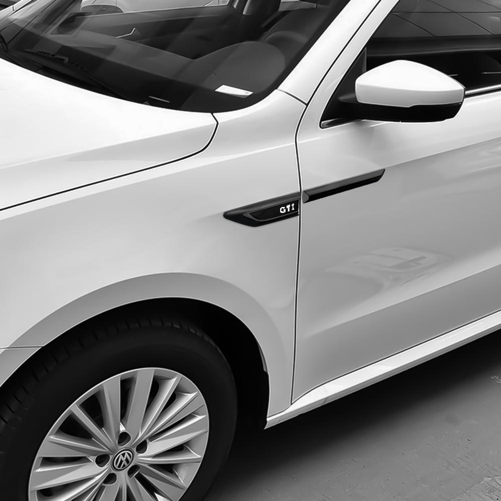 Für VW Volkswagen Jetta MK5 Golf 2 Stück ABS GTI 4 Motion R RLINE Letter Auto Kotflügel Seitenflügel Emblem Abzeichen Aufkleber Für VW Volkswag