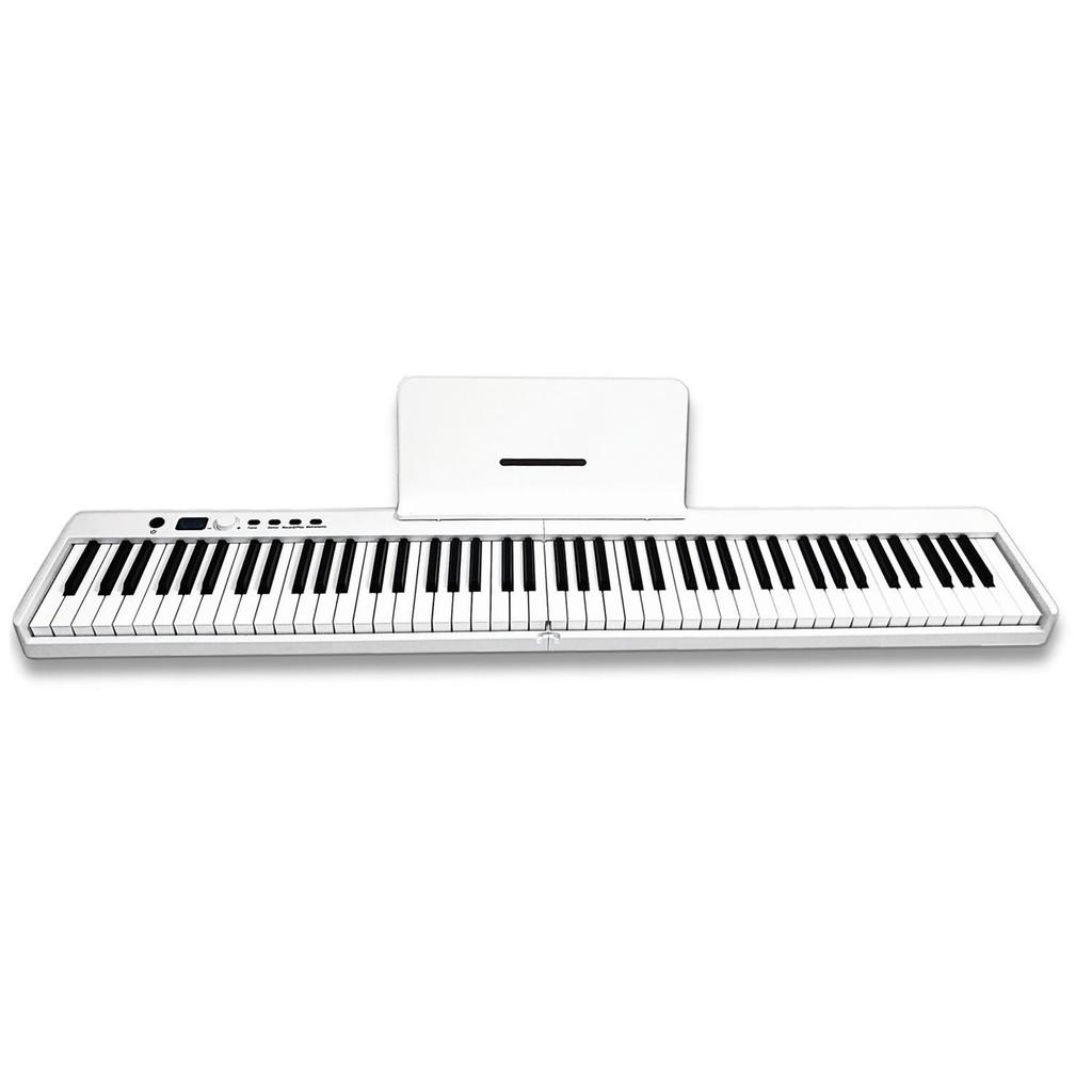 88-Key Folding Electronic Piano with Weighted Hammer Action, MIDI, CE Certified.