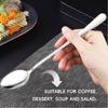 Stainless Steel Soup Spoon With Long Handle For Coffee And Dessert Ideal For Home Kitchen