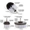 2/3.5/4'' Brosse à récurer électrique Tige d'extension de perceuse Nettoyant tout usage Outil de brosse de détail de voiture Ensemble de brosses de jante Nettoyage de voiture