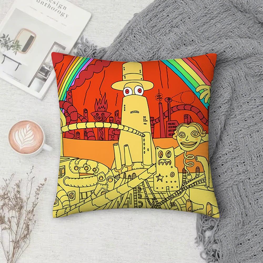 

Cartoon S-Superjail Comedy Adventure Pillow Case Cover Square Sofa with for pattern comfortable cushionsuitable of room 12x12Inch