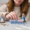 DIY Christian Beading Kit, 3D Beaded Jesus Virgin Mary Figurines Craft Set, Religious Figure Bead Art Kit for Adults Christian Gifts