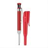 BHBL 2pcs 2.8mm Metal Solid Carpenter Mechanical Pencil with Holder Deep Hole Mechanical Marker Stand Pocket Clip Pencil Tool
