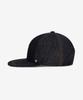 Bajal Va Curved Denim Stitch Detail 5-Panel Ball Cap Black
