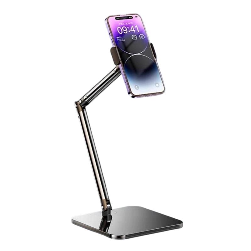 Phone Stand for Desk, Angle Height Adjustable Phone Holder for Desk, Aluminum Universal Phone Stand Holder