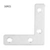 50pcs Stainless Steel L Shaped Corner Plate Connector Furniture Fittings Connectors (60mm)