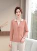 Elegant Spring-Autumn Faux Two-Piece Knit Top for Young, Middle-Aged, and Elderly Women
