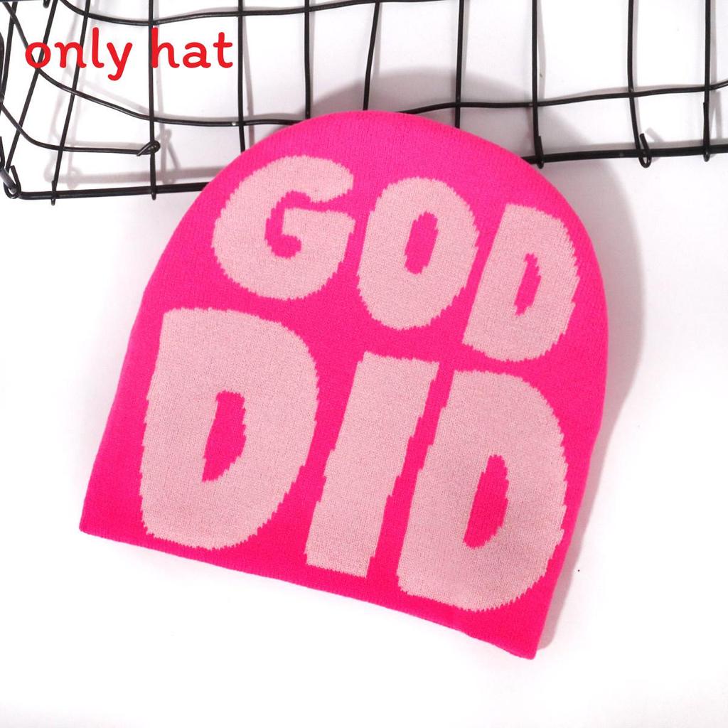 Pattern Fashion Letter Women Casual Warm Knitted Hat For Autumn And Winter