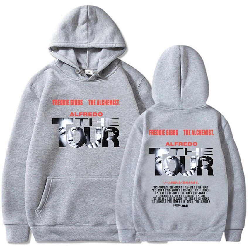 Freddie Gibbs ALFREDO Tour Hoodies Autumn/Winter Loose Hooded Sweatshirts for Male Warm Fleece Men Women Pullovers Streetwear