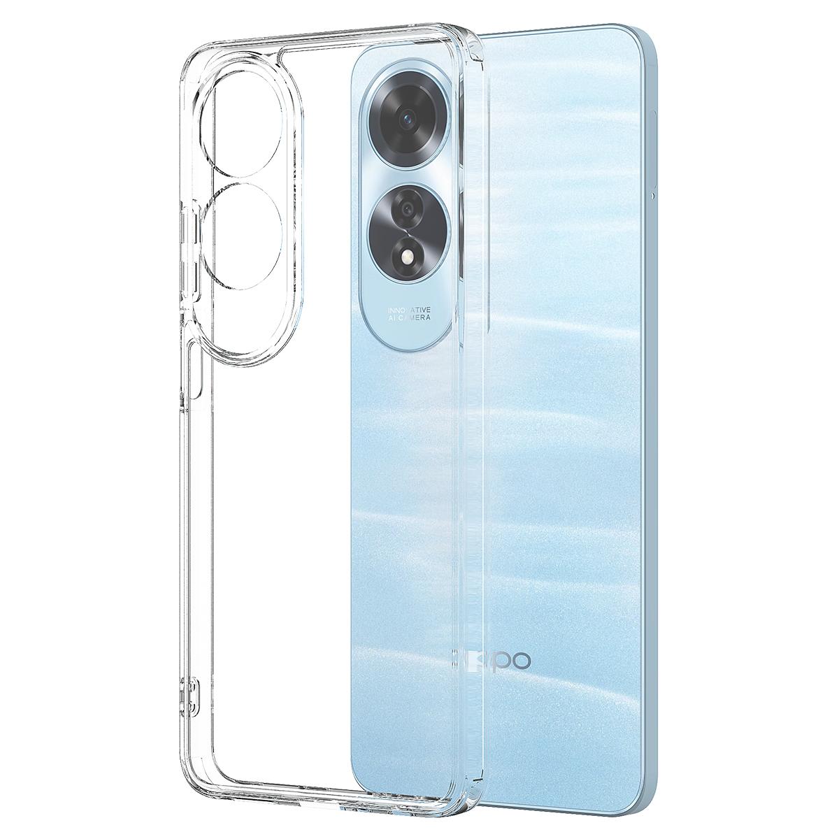 

For Oppo A60 4G Clear Case TPU+Acrylic Shockproof Phone Cover A
