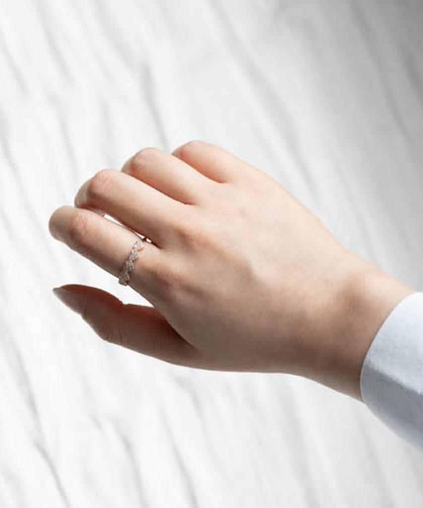 Alleun Silver 925 Cubic Heart Silver Ring Friendship