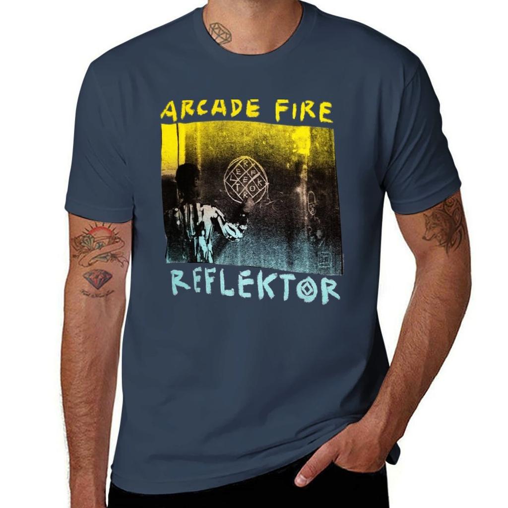 Arcade Fire The Reflektor Tshirt Large Size Loose Casual Tee Tshirt