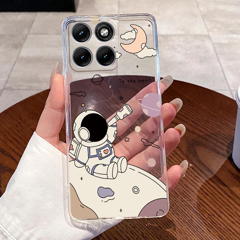 Jelly Casing For Motorola Edge 70 Fusion Funda Capa Clear Silicone Soft TPU Back Cover Cute Cat Rabbit Heart Protective Case
