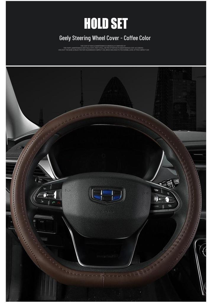 Premium Steering Wheel Cover for Geely Cars: Emgrand GL, Xingrui, Boyue, Vision X3, Binyue, Binrui, Borui