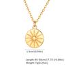 Dainty Sunburst Coin Pendant Necklace, Stainless Steel 18K PVD Gold Plated Waterproof Tarnish Free Celestial Layering Jewelry