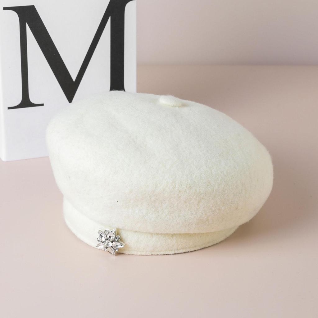 Japanese Retro Woolen Beret - Autumn/Winter Fashionable, Versatile, Face-Slimming Hat for Women