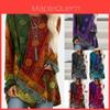 Plus Size Womens Hippie Boho Long Sleeve Tops With Soft Material And Floral Pattern