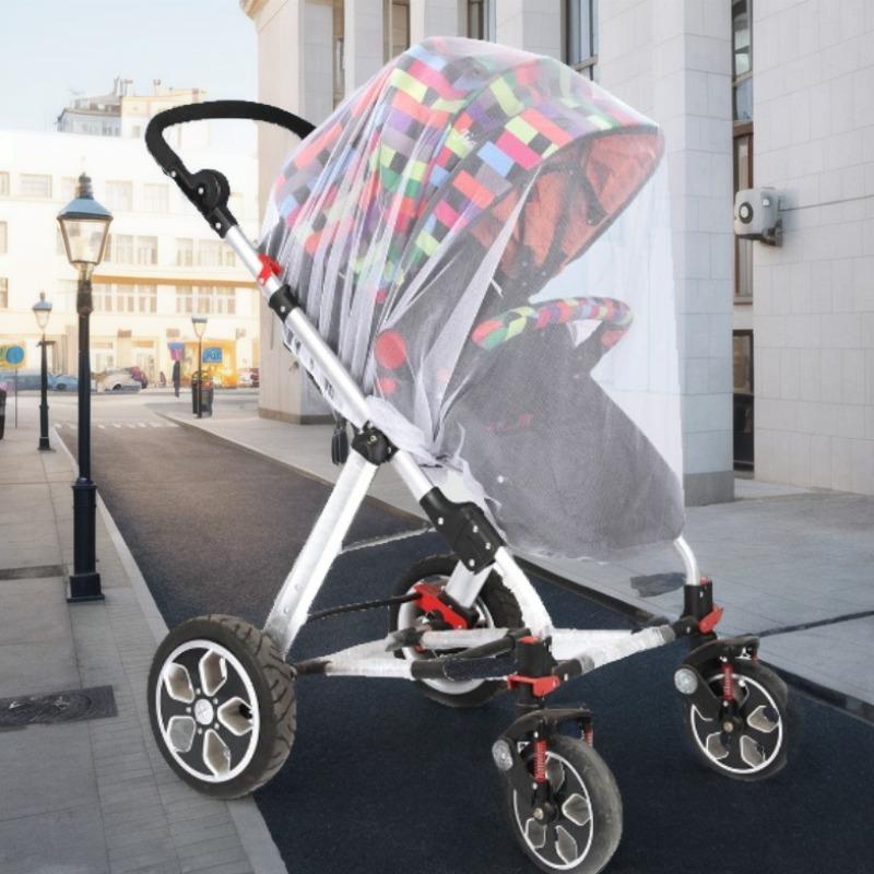 Stroller Mosquito Net Full Cover Folding Baby Stroller Mesh Net Breathable Summer Mosquito Net Cover