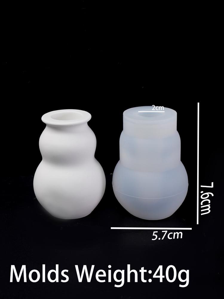 New Round Mouth Vase Silicone Mold DIY Concrete Candle Holder Flowerpot Resin Molds Candlestick Ornament Making Craft Gifts