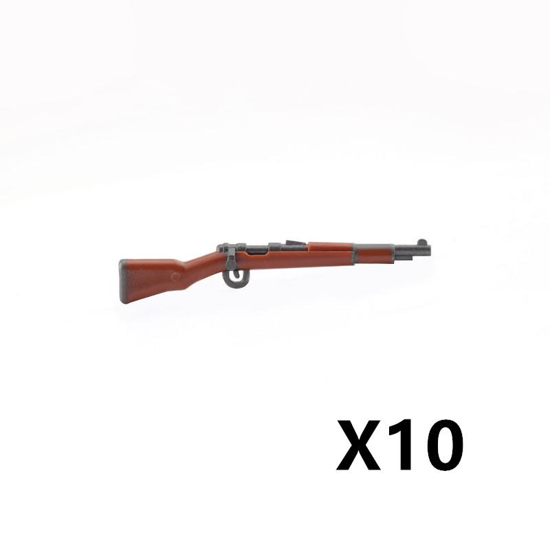 5/10 Zbraně vojáků z 2. světové války Stavebnice Dvoubarevný tisk Stroj Puška Samopal Odstřelovací pušky Vojenské příslušenství Kostky C238