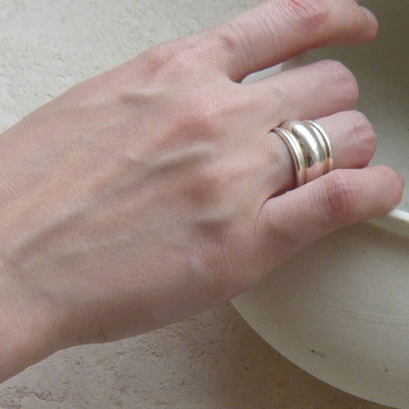 MERCURY [silver 925] Wide Wave Ring