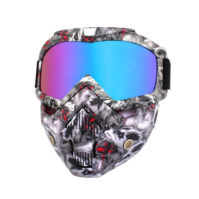 Motorcycle Goggles Face Shield Motorbike Face Shield Windproof Motocross Goggles Racing Helmet Protective Goggles Face Cover