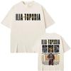 Ilia Topuria El Matador Campione UFC Maglietta Oversize Double-Sided MMA Fighting Grafica Retro Streetwear Unisex Casual Maglietta Nera