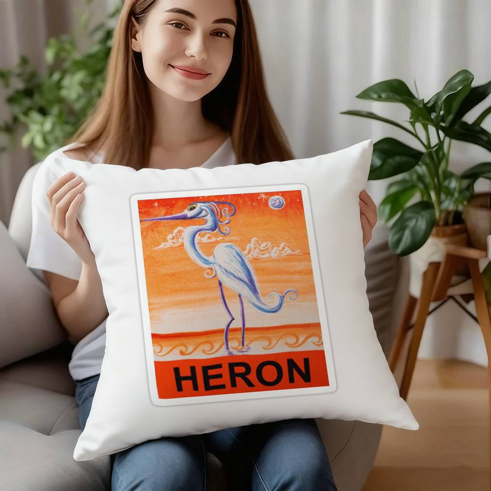 Brand H-Heron Preston Pillow Case Sofa Decorative Home Double-sided Printing Short Plush Cushion Pillow Cover Holiday Gift