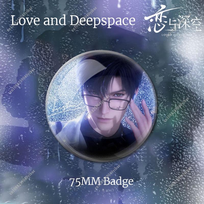 75MM Love and Deepspace Sylus Xavier Zayne Rafayel Caleb Spotlight Romance Stage Badge Anime Cosplay Brooch Pin Game Fans Gift
