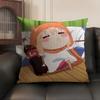 Doma U-Umaru Anime Cushion Cover Natural Linen Organic Fabric Double-Sided Printing Sofa Home Decor Gift Pillow Case