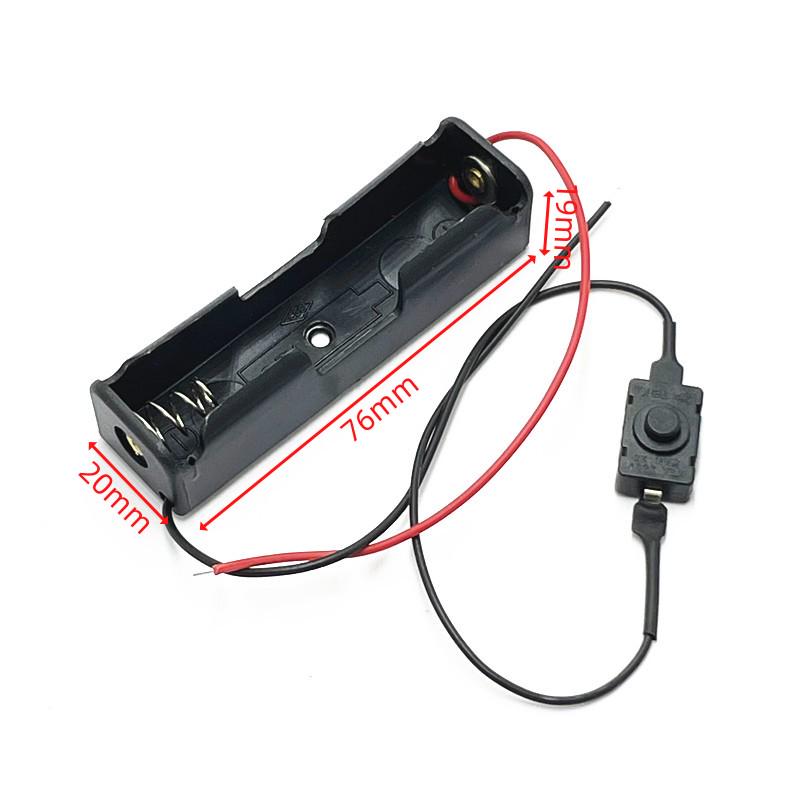 18650 Lithium Battery Holder with Lid and DC Plug - Supports 1 To 4 Cells In Series/Parallel (3.7/7.4V)