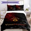 Galatasaray Customize Your Name Bedding Set Breathable Duvet Cover With Pillowcases Decorative Bed Linen For Bedroom Home Decoration Birthday Gift