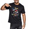 Top Tees Vintage Casual Tee Colorful Robot Design Artwork Adult Oversized Tshirt Trendy Brand Workout Tshirt