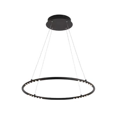 OptiQ Round - Modern Hanging Lamp 15W LED 60 Cm Ring Black