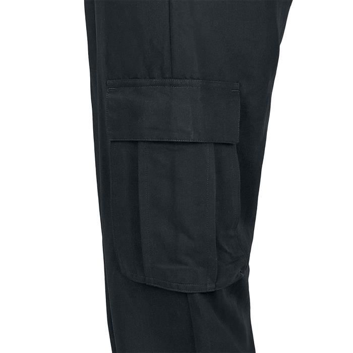 Pantalon Cargo - URBAN CLASSICS - Viscose Twill - Coupe Cargo - Taille Standard - Noir