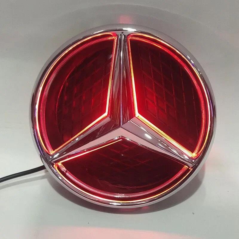 Auto Frontgrill Stern Emblem LED Beleuchtetes Logo Weiß Blau Rotes Licht für Mercedes Benz W205 C E R ML GL GLA CLA CLS 2013-2016