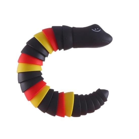 

Красочная игрушка-змея, гибкая, забавная, обучающая, портативная, для снятия стресса, декомпрессии, для детей и взрослых, сенсорная игрушка в виде змеи, подарок на день рождения чёрный