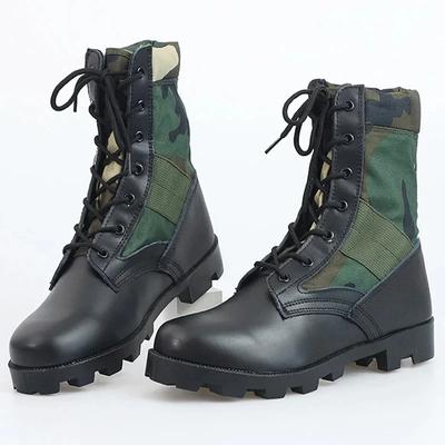 Chaussures d'extérieur imperméables à lacets tendance, en toile respirante, style camouflage, bottes de combat tactiques pour hommes