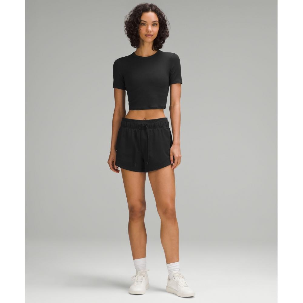 Lululemon Hold TighT STraighT Hem Cropped T shirT Black