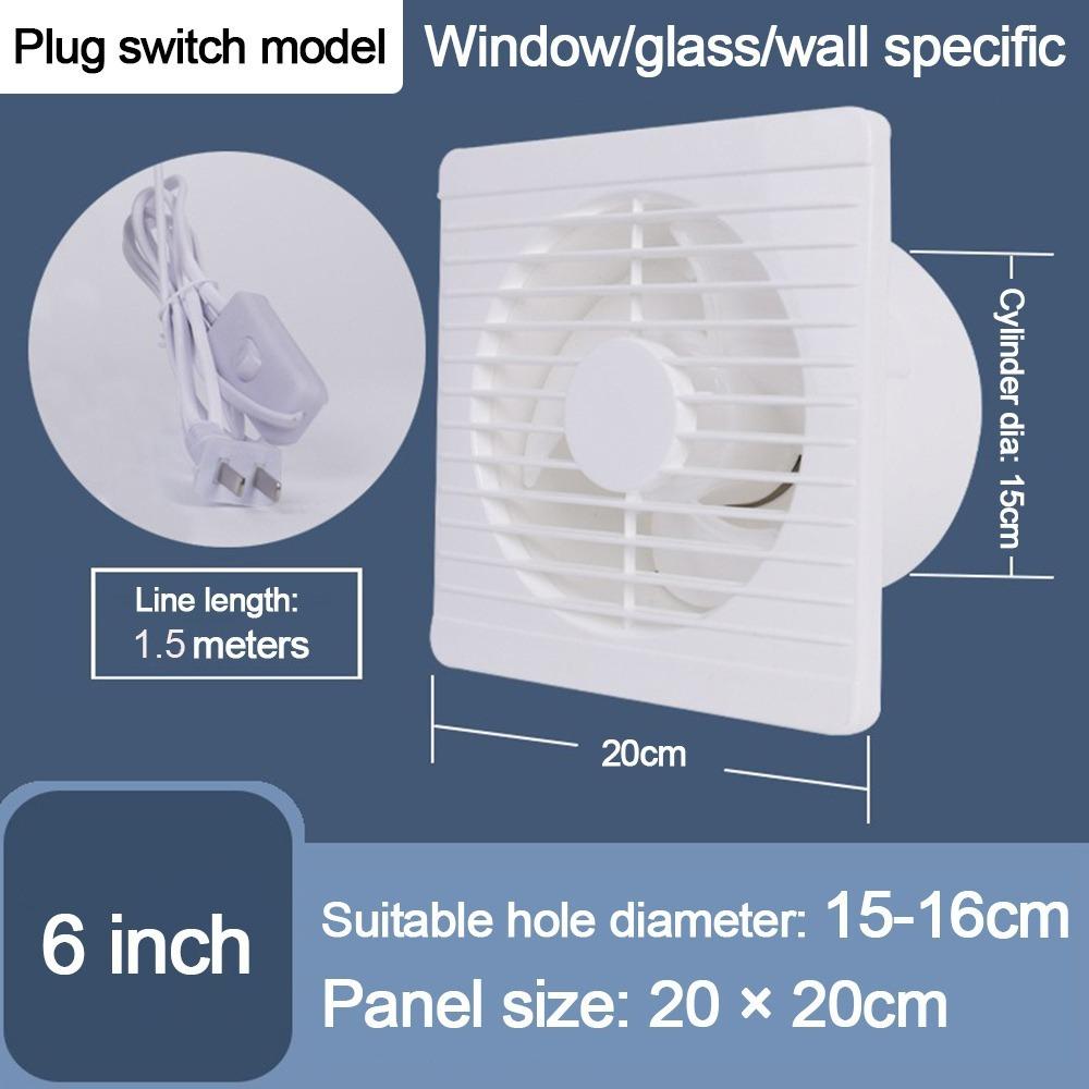 4/6/8 Inch Window Exhaust Fan Energy-saving Anti-Mosquito Vent Fan Wall Mounted Ventilator Extractor Fan