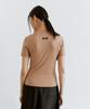 WEREVE Back Label Slim T-Shirt_Brown
