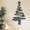 Metal Christmas Tree Wall Art - Festive Decorations, Black Metal Tree, Living Room, Courtyard Garden, Christmas Wall Hanging