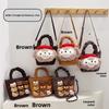 Duffy Cat Pattern Nylon Crossbody Bag With Plush Details For Casual Wear