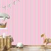 Powder Pink Stripes Wallpaper, Powder Pink Center 50x1000