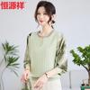 Hengyuanxiang Women's Elegant Crew Neck Knit Pullover for Mature Women