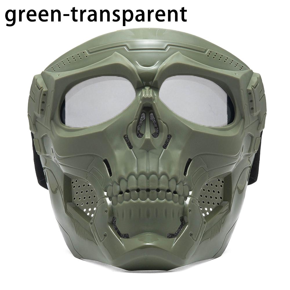 Cycling Colored Goggle Motorcycle Skull Skeleton Mask Windproof Full Face Mask Paintball Game Tactical Protection Helmet Mask